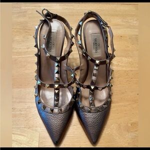 Valentino Garavani Brown Studded Heels